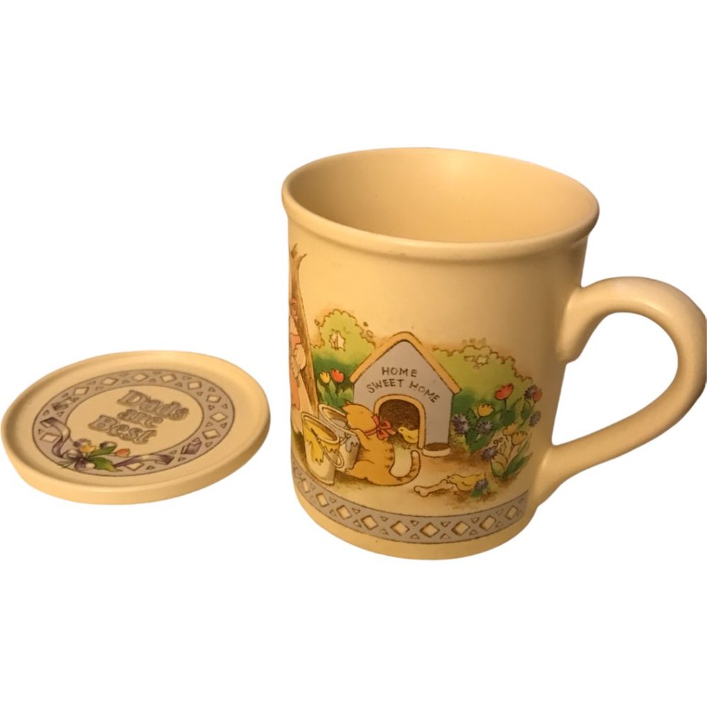 Watkins Country Kids Collector's Mug & Coaster 1990 "Dads Are The Best” Ceramic